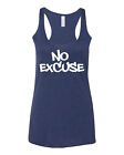 Womens No Excuse C6 Navy Triblend Racerback Tank Top Workout Gym Fitness Beast