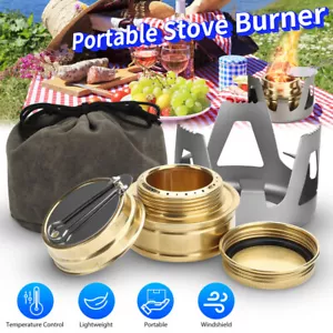 Outdoor Mini Portable Alcohol Stove Burner for Backpacking Hiking Camping Tool - Picture 1 of 11