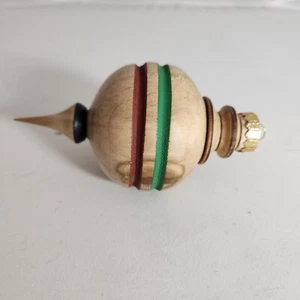 Peruvian Traditional Spinning Top Wooden Christmas Tree Ornament - Picture 1 of 4