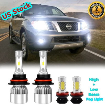 Faros antiniebla LED de haz alto y bajo para Nissan Frontier 2005-2018 2019 Foto 1 de 4