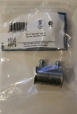 Lote de 50: Sigma 1/2 pulg. Dia.  Juego de acoplamiento de tornillo para EMT                     Foto 1 de 2