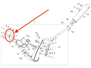 GENUINE DERBI SENDA GILERA SMT & RCR 50CC 2018 EXHAUST HEAT SHEILD 2B004254 - Picture 1 of 1
