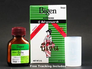 Bigen Natural Black Powder Hair Dye Permanent 6 g. No Ammonia Unisex - Picture 1 of 8