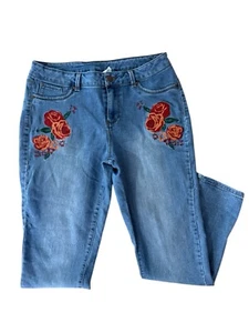 Workshop Republic Womens 8 Western Cowboy Rodeo Rose Embroirer Jeans - Picture 1 of 4