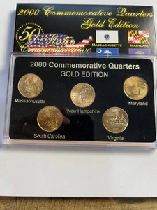 2000 50 States Commemorative Quarters ~ Gold Edition Set COA & Original Box - Picture 1 of 3