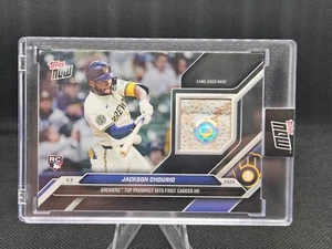 JACKSON CHOURIO - 2024 Topps Now #37 Base Relic "Hits First MLB HR" 73/99 - Picture 1 of 2