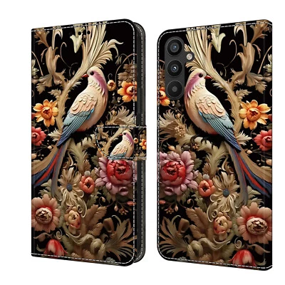 Pattern Flip Leather Card Holder Case For Samsung A33 A34 A52 A53 A54 A25 A35/55 - Image 1 of 4