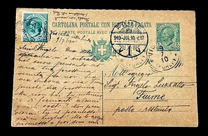 1910 Italy Cover Stamp Postcard King Victor Emmanuel III Government Postage - Picture 1 of 2