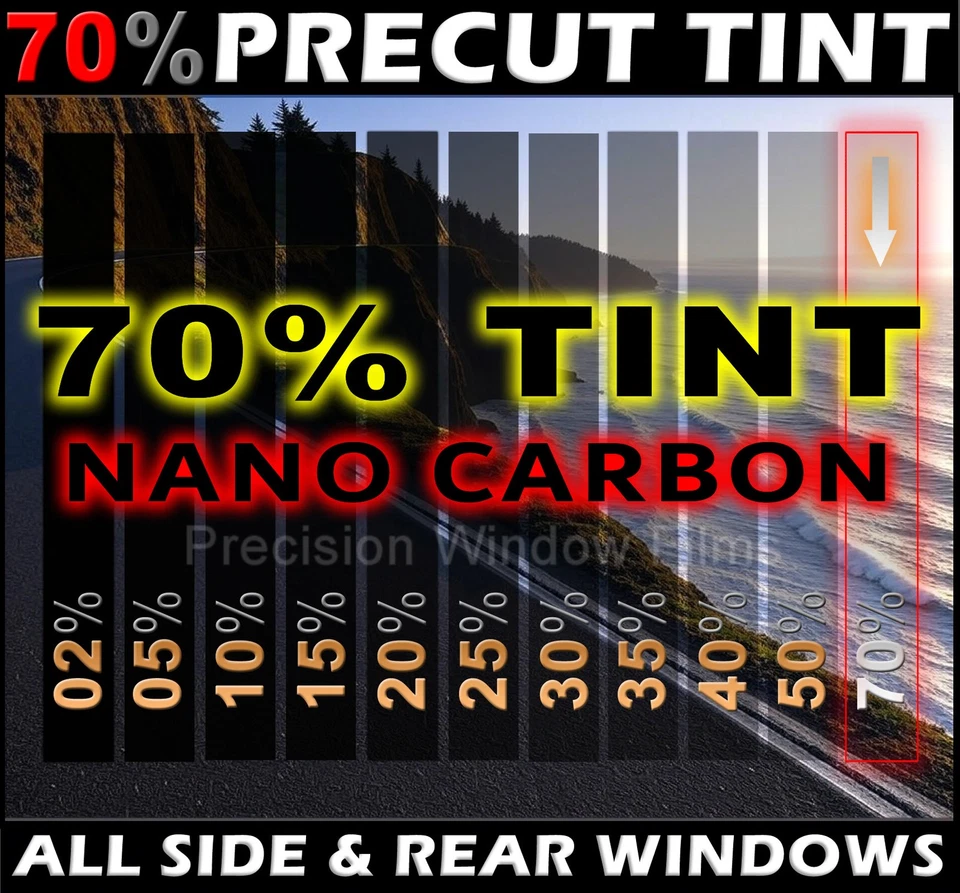 Tinte de ventana precortado para Volvo S80 1999-2006 - Película 70 % muy ligera Foto 1 de 4