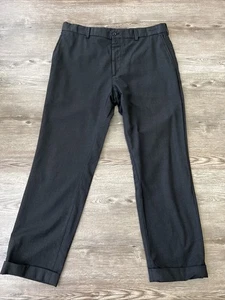 Ralph Lauren Purple Label Wool Pants Mens 34x28 Gray Classic Fit Cuffed - Picture 1 of 15
