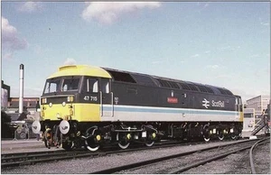 Railway Postcard BR Class 47 47715 Haymarket Depot 1985 Diesel Loco - Picture 1 of 1