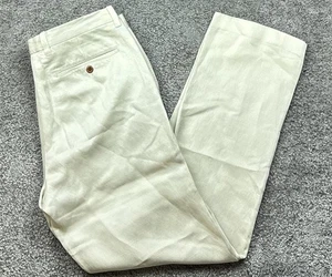 Tommy Bahama Pantalones Para Hombre 34x32 Marfil Chino Frente Plano Pierna Recta Informal Caqui - Imagen 1 de 12