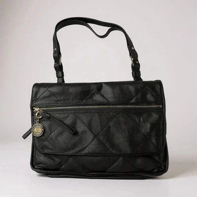 Bolso Cartera Lanvin Paris Negro Suave Piel de Cordero Acolchado 'Amalia' Foto 1 de 4