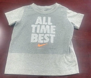 Toddler Boy’s 2T Grey All Time Best Dri-fit Shirt - Picture 1 of 2