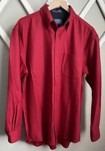 Pendleton Men's L Virgin Wool Fireside Shirt Long Sleeve Button Down - Red - Picture 1 of 8
