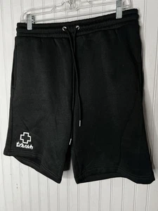 Pink Dolphin Shorts Mens Medium Streetwear Athletic Drawstring Pockets Black - Picture 1 of 9
