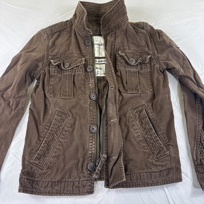 Chaqueta de Carga Militar Utilitaria Abercrombie Kids 2010 Marrón Sentinel Juvenil L Foto 1 de 4