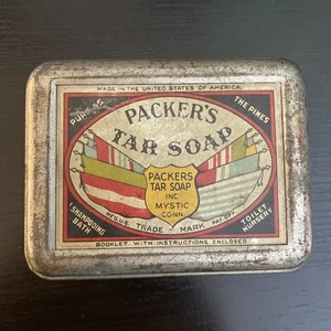 Vintage Original WWII Sammlerstück Packer's Teer Seife & Dose 1939 - Bild 1 von 6