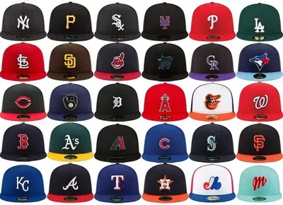 New Men's MLB Casual Solid Color 59FIFTY Fitted Baseball Cap-5950 cap