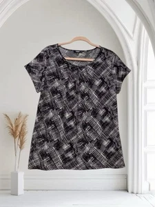Camiseta deportiva premise Studio manga corta para mujer talla 0X plisada delantera elástica - Imagen 1 de 15