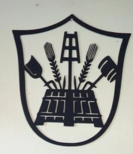 Signo gremial cervecero maltero escudo de armas de acero de 3 mm de 40 cm-100 cm logotipo decorativo - Imagen 1 de 5