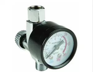 Kit Regolatore Flusso Aria Pneumatico da 0 a 160 PSI con Quadrante Manometro 1/4" npt per Vernice - Foto 1 di 1