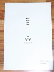 1992 MERCEDES BENZ W124 UK Specification Guide Brochure 200E 220E 280E 320E - Picture 1 of 3