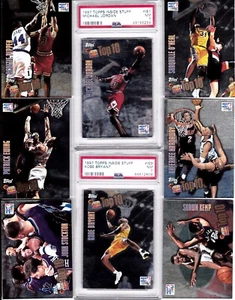 1997-98 Topps Basketball Inside Stuff Top 10 SET - Jordan & Kobe Both PSA 7 - Picture 1 of 8