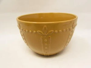 Sorrento Wheat (Gold) by Signature Bowl All Mustard Gold, Embossed Leaves b193 - Picture 1 of 2