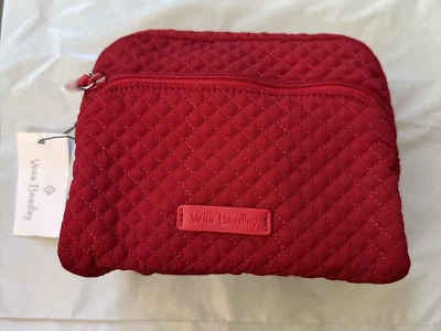 Estuche Cosmético VERA BRADLEY Cardinal Rojo Microfibra Icónico Clásico Preppy - Nuevo Foto 1 de 4