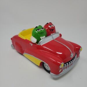 M&M's Red w/ Silver Trim Galerie Ceramic Red Convertible Car Candy Dish 2003