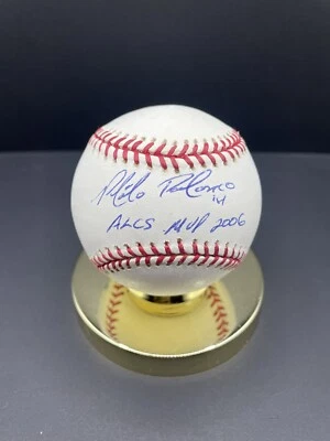 Plácido Polanco 2006 ALCS MVP béisbol firmado  Foto 1 de 2