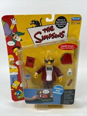 Figura de acción abuelo The Simpsons 2002 Playmates Series 9 Sunday Best Grampa 4" Foto 1 de 4