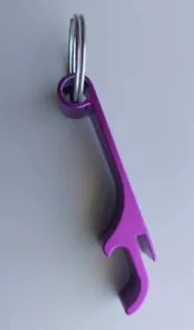 PURPLE SERVICE ELECTRIC PA Promo ALUMINUM Metal Keychain BOTTLE OPENER - Picture 1 of 4