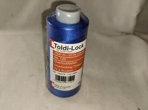 Toldi Lock Gütermann Blue 6655 2500m 2734 Yds Polyester Serger Overlock Thread - Picture 1 of 2
