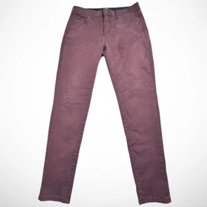 LuLaRoe Leisure Work Pants Women 12 Brown Denim Skinny Straight Stretch Jeggings - Picture 1 of 9