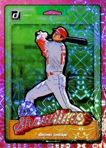 2019 Panini Donruss Nicknames #6 SHOWTIME SHOHEI OHTANI PINK FIREWORKS - Picture 1 of 2
