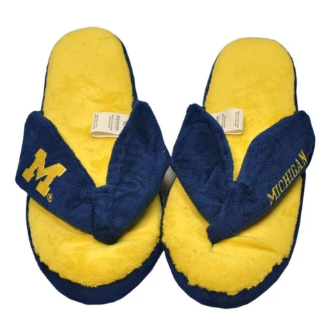 Michigan Wolverines Size Small Women's Thong Flip Flop Slippers [NEW] NCAA Slide Cover