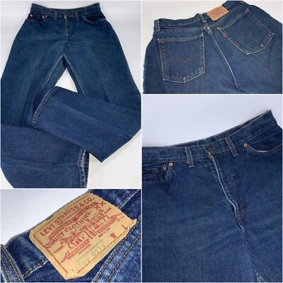 Jeans Levi’s 505 De Colección Años 70 Cintura Alta Talla 18 Mujer Azul Oscuro Md EE. UU. YGI E3-25 Foto 1 de 4