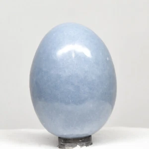 2.1" Blue Angelite Egg Natural Mineral Sparkling Crystal Polished Stone - Peru - Picture 1 of 5