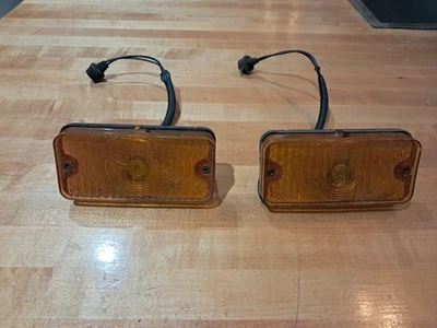 1967-1970 Chevrolet GMC Handivan Van Front Amber Marker Lamp Pair - Image 1 of 4