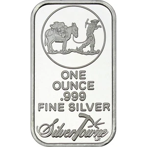 Barra Fortuna California Gold Rush SilverTowne Prospector Silver Miners 1 OZ - Imagen 1 de 2