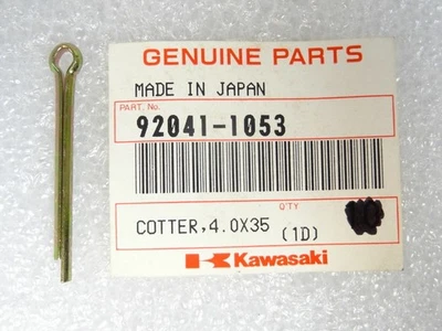 OEM KAWASAKI COTTER PIN 4.0X35 #92041-1053 1984-2020 MULE BAYOU MOJAVE PRAIRIE Foto 1 de 4