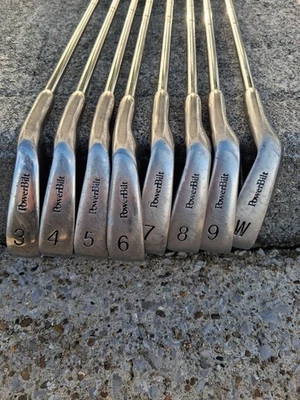 Juego de plancha de cuña de 3 lanzamientos Fuzzy Zoeller Powerbilt H&B diestro vintage Foto 1 de 4