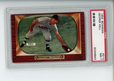 1955 年 Bowman George Kell #213 芝加哥白袜队 PSA 7 近乎完好 — 第 1/4 张图片