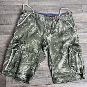 Superdry Pantalones Cortos Hombre XL Verde Core Lite Cargo Pantalones Cortos Camuflaje Bolsillos Utilitarios - Imagen 1 de 15