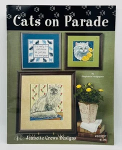 J.C. DESIGNS CATS ON PARADE CROSS STITCH BOOK #620237 - Picture 1 of 2