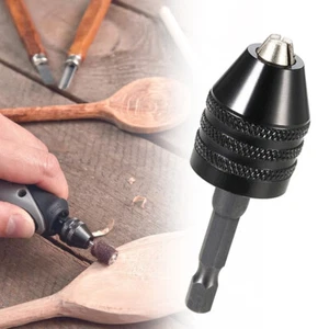 Mini Bohrer Adapter Bit Bohrfutter 0,3-6.5mm schlüssellos Sechskant 1/4'' HEX - Bild 1 von 9