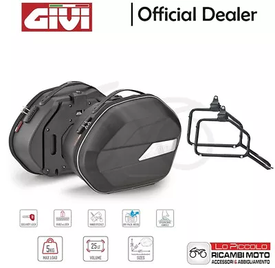 PL188 + WL900 GIVI PAIR OF SIDE HARD BAGS + FRAMES BMW G 650 GS 2013 2014 - Image 1 of 4