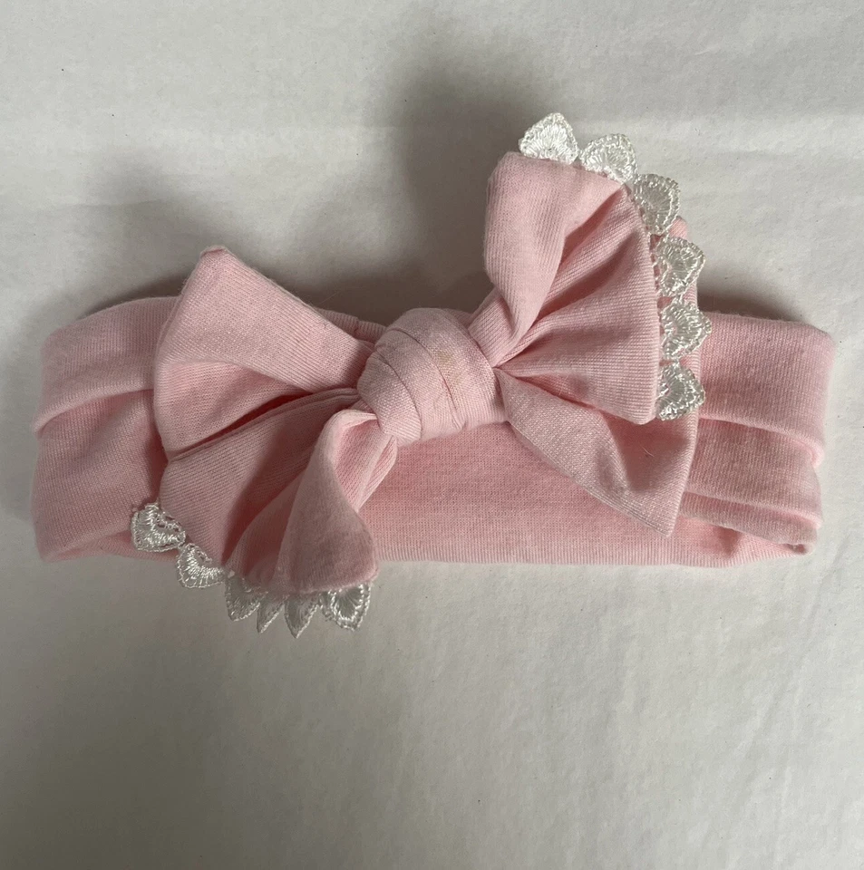 Baby Girl Soft Bow Headband Infant Toddler Bowknot Hairband Head Wrap Headwear - Image 1 of 4